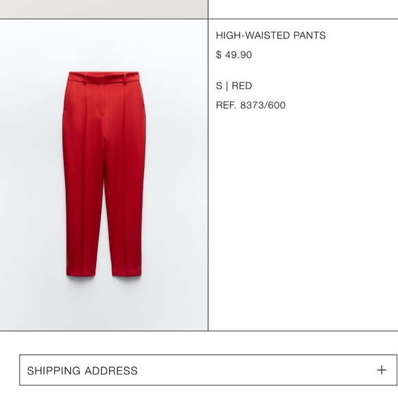 NWT ZARA HIGH WAISTED PANT SMALL REF. 8373/600 - Picture 2 of 5